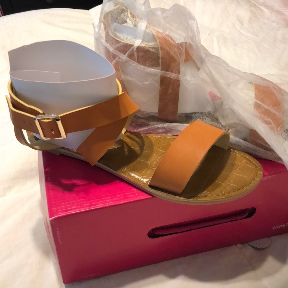 Tan Sandals . Never worn.